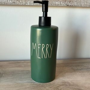 Rae Dunn “Merry” Christmas Green Soap Dispenser